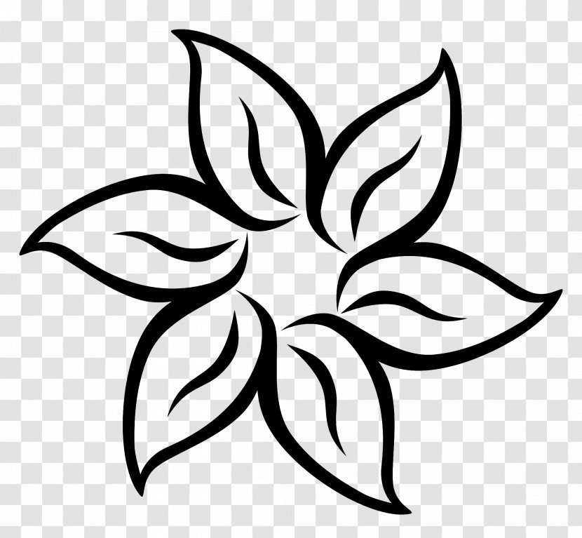 Flower Black And White Clip Art - Leaf - Silhouette Transparent PNG