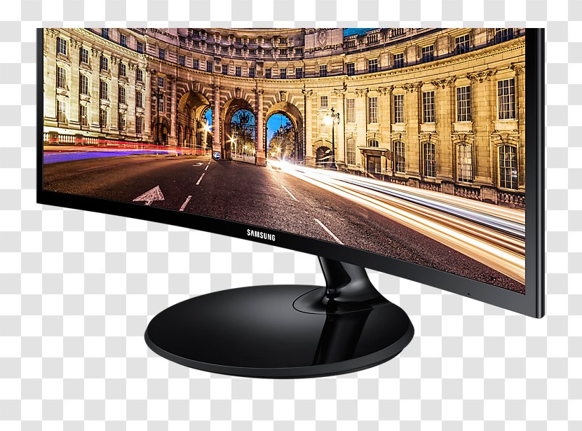 Computer Monitors LED-backlit LCD Curved Screen Samsung Liquid-crystal Display - Flat Panel - Slim Curve Transparent PNG