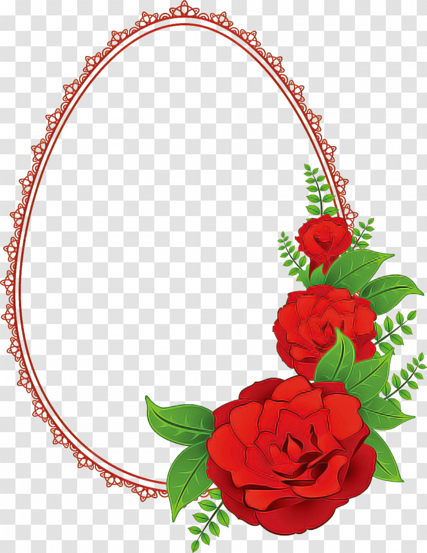 Flower Oval Frame Floral Oval Frame Transparent PNG