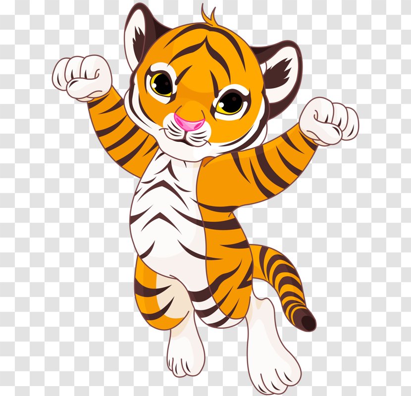 Siberian Tiger Cartoon Cuteness Clip Art - Cat Like Mammal - Cute Little Transparent PNG