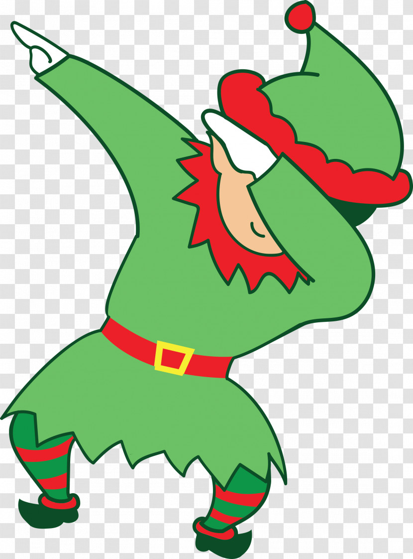 Dabbing Elf Transparent PNG