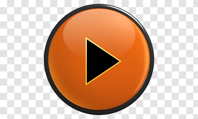 Button Arrow Clip Art - Orange - Play Transparent PNG
