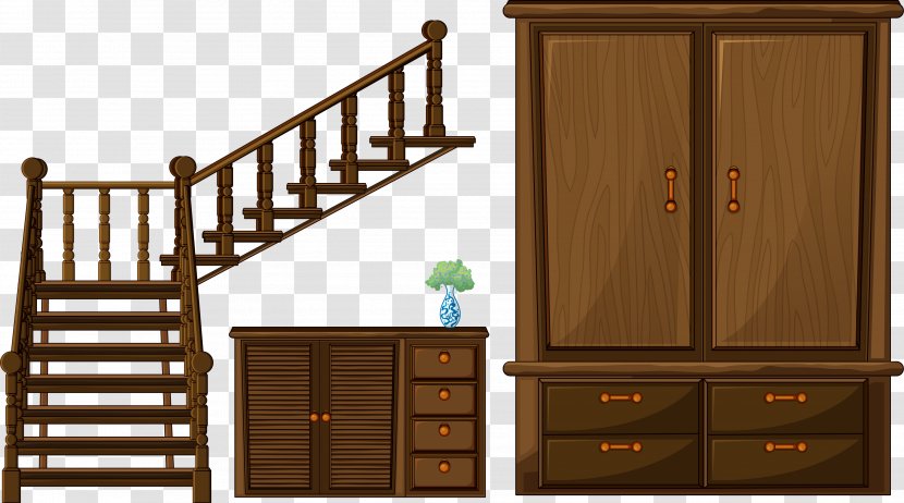 Stairs Royalty-free Stock Illustration Clip Art - Stair Tread - Vector Wooden Cupboard Transparent PNG