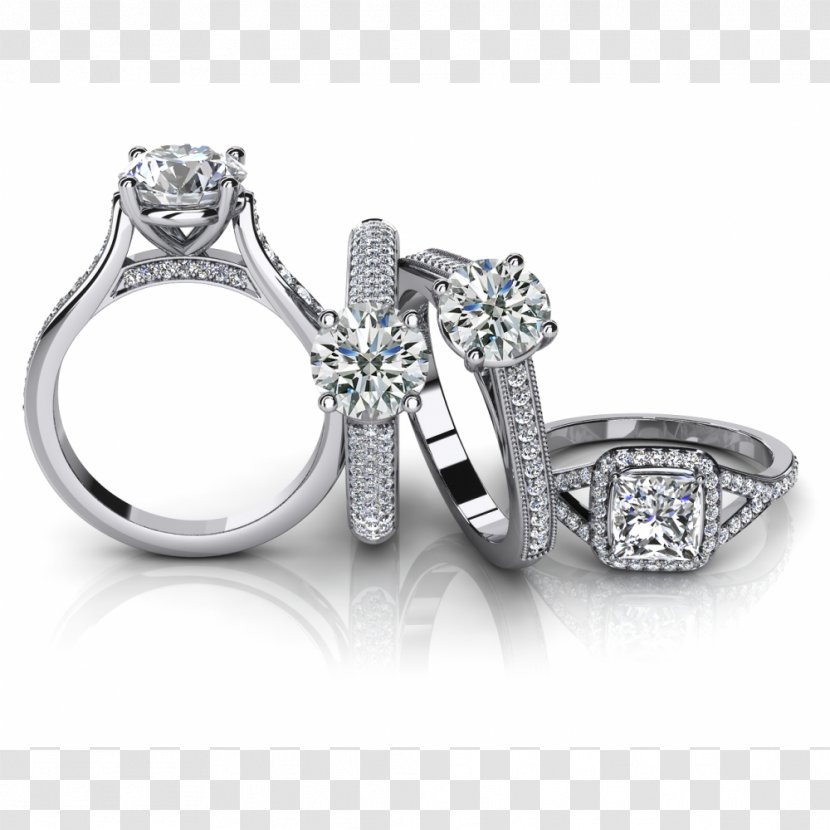 Engagement Ring Wedding Jewellery - Diamond - Jewelery Transparent PNG
