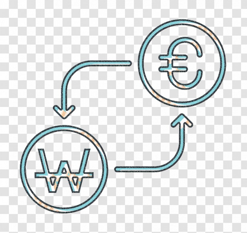 Conversion Icon Currency Euro - To - Auto Part Won Transparent PNG