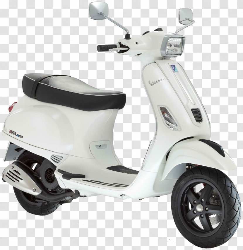 Scooter Piaggio Vespa LX 150 Motorcycle - Motorized - White Image Transparent PNG