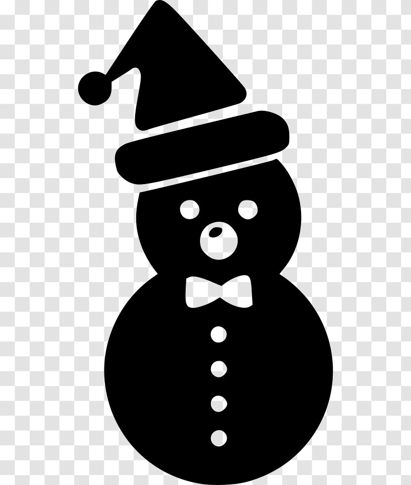 Clip Art Illustration Silhouette Character Headgear - Black And White - Fancy Snowman Svg Transparent PNG