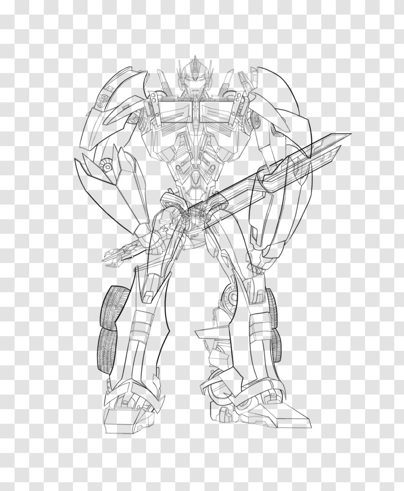 Optimus Prime Wheeljack Line Art Drawing Sketch - Transformers Transparent PNG