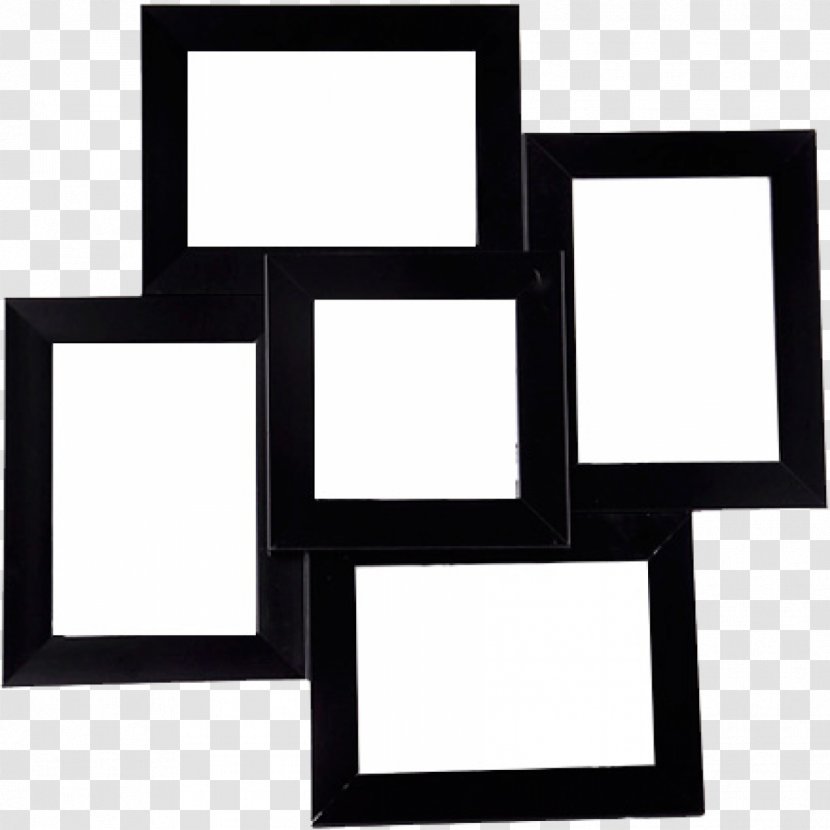 Picture Frames Collage - Black And White Transparent PNG