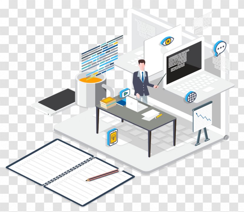 Building Background - Isometric Projection - Home Automation Desk Transparent PNG