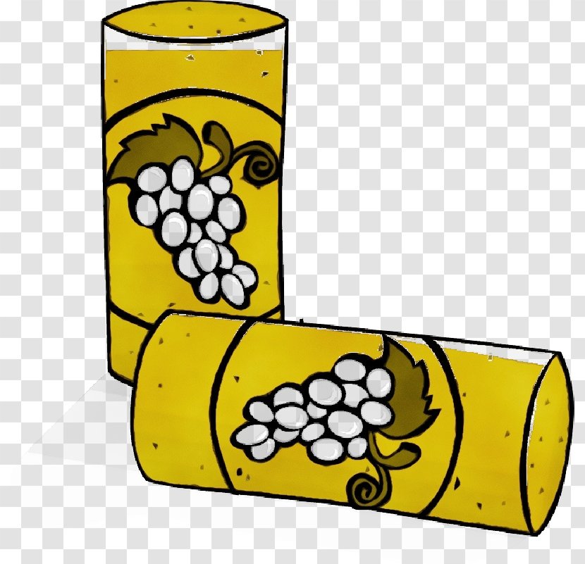 Wine Glass - Paint - Cylinder Yellow Transparent PNG