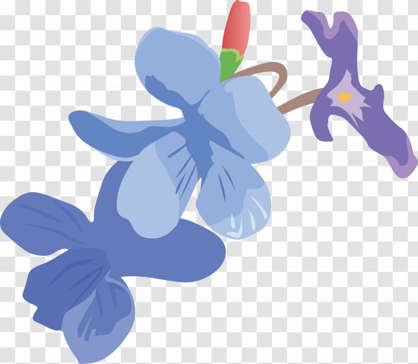 Blue Violet Purple Butterfly Plant Transparent PNG