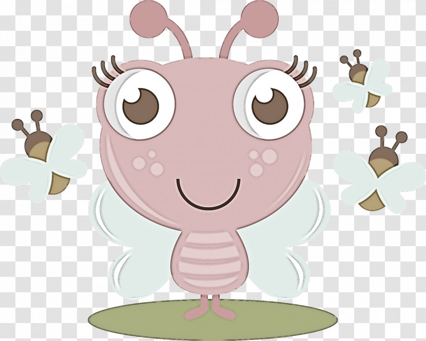 Cartoon Pink Animation Smile Transparent PNG