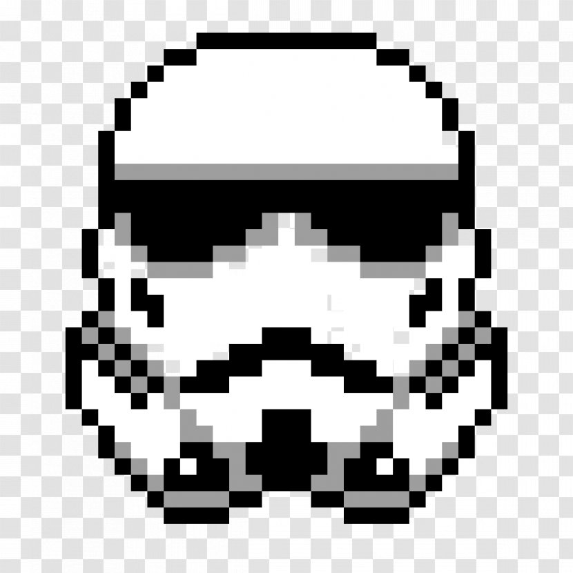 Stormtrooper Bead BB-8 Bügelperlen Pattern - Monochrome Transparent PNG
