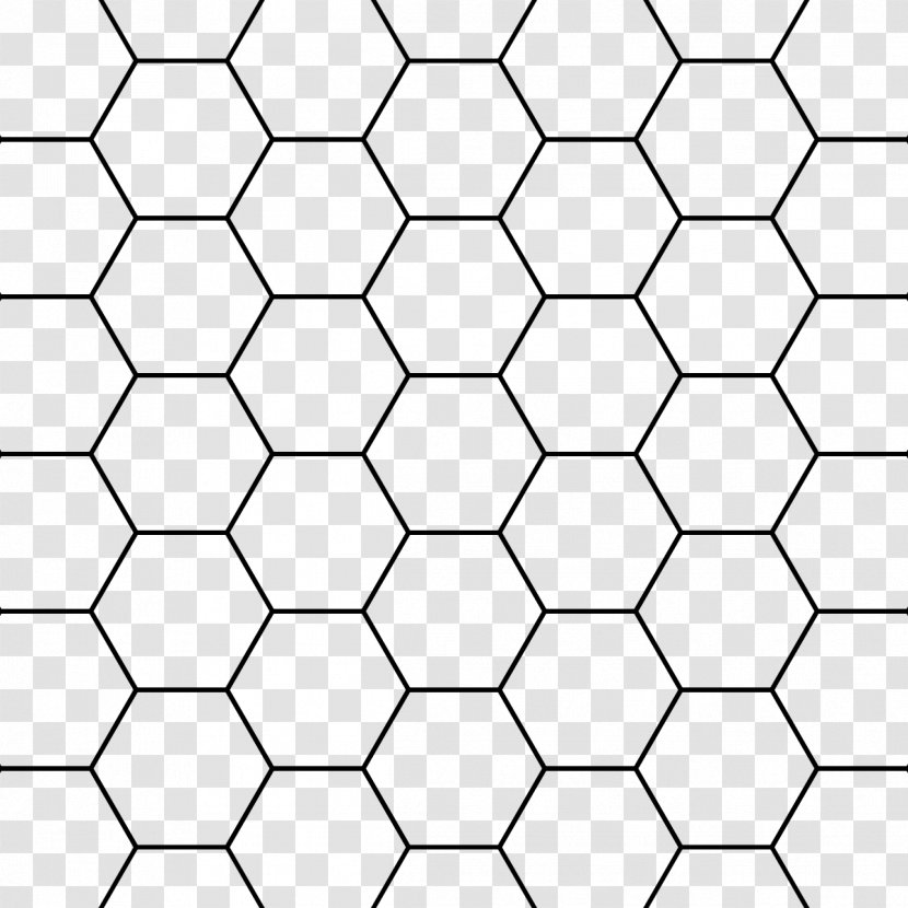 Hexagonal Tiling Honeycomb Conjecture Geometry - Black And White - Euclidean Transparent PNG
