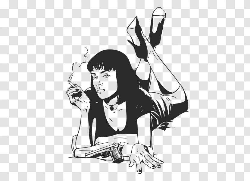 Mia Wallace Wall Decal Art Phonograph Record Film - Painting Transparent PNG