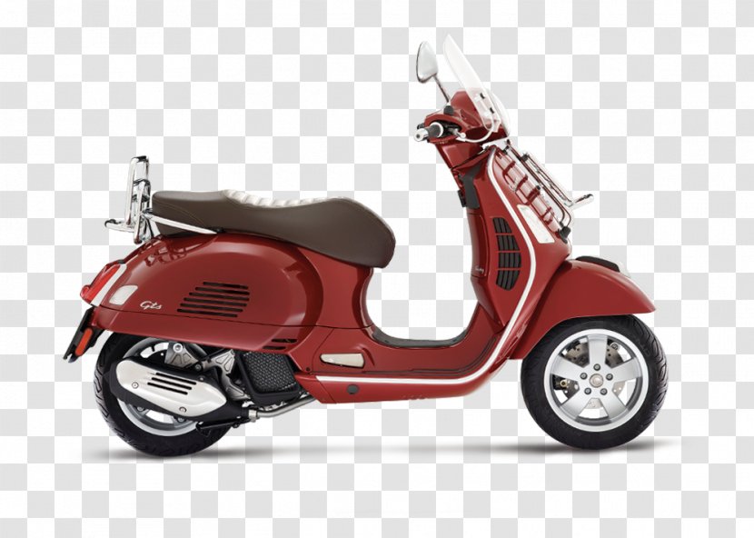 Piaggio Vespa GTS 300 Super Scooter Touring Motorcycle - Continuously Variable Transmission - Country Road Transparent PNG