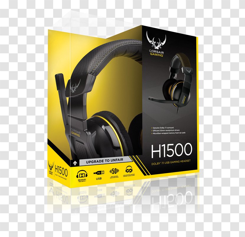Corsair VOID PRO RGB H1500 Headset 7.1 Surround Sound Components - Void Pro - Red Sony Gaming Headsets Transparent PNG