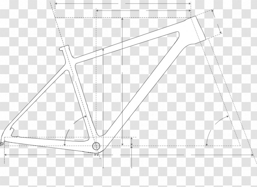 Line Art Bicycle Frames Drawing Pattern - Monochrome - Angle Transparent PNG