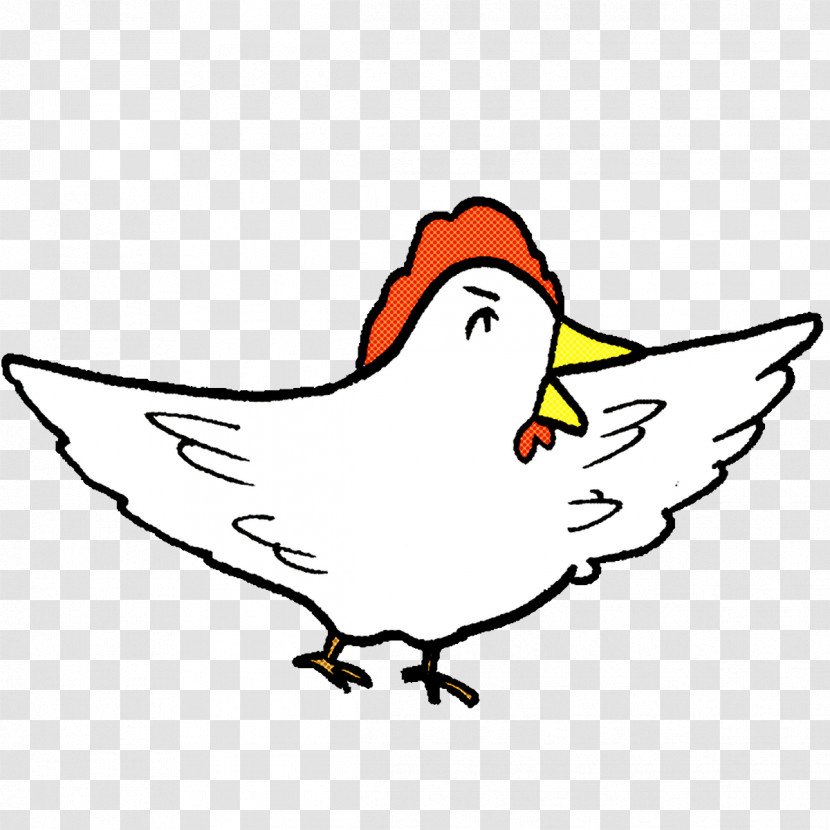 Birds Line Art Beak Cartoon Chicken Transparent PNG
