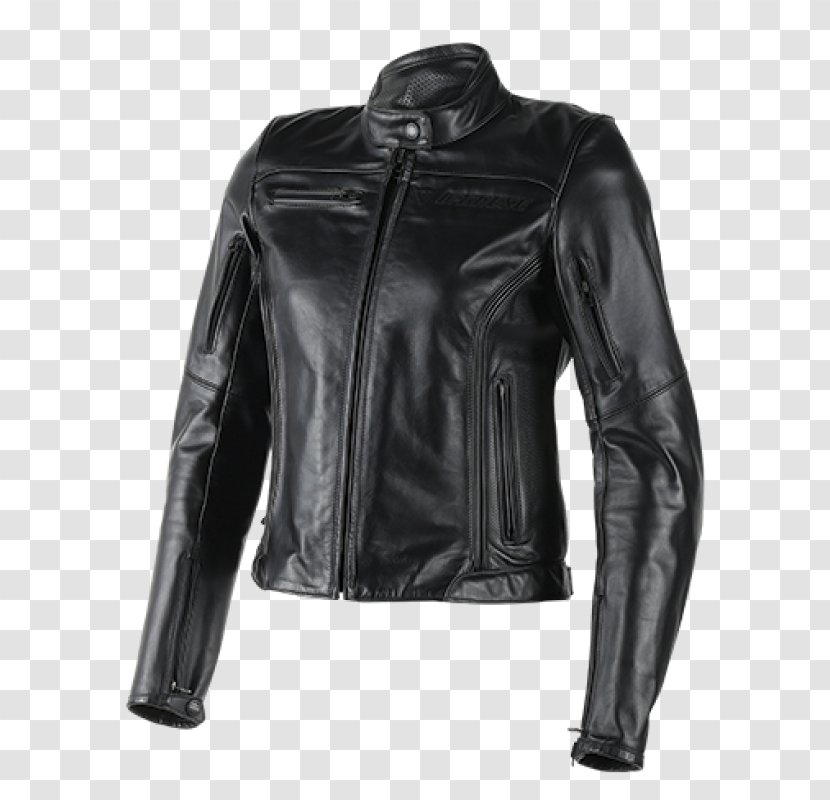 Leather Jacket Motorcycle Fashion - Black - Hoodie Transparent PNG