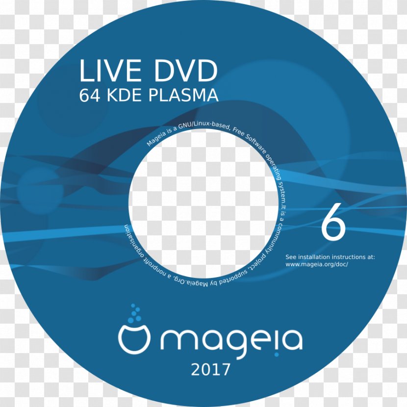 Compact Disc Mageia KDE Plasma 4 Xfce Live CD - Gnome Transparent PNG