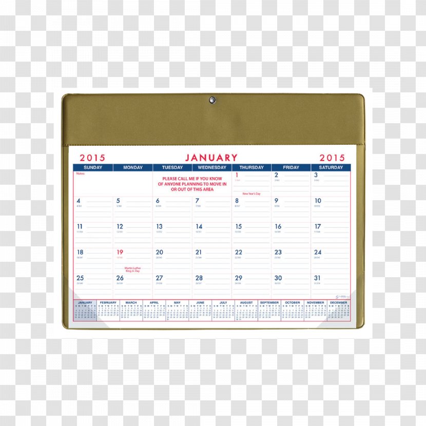 Calendar - Real Estate Publicity Transparent PNG