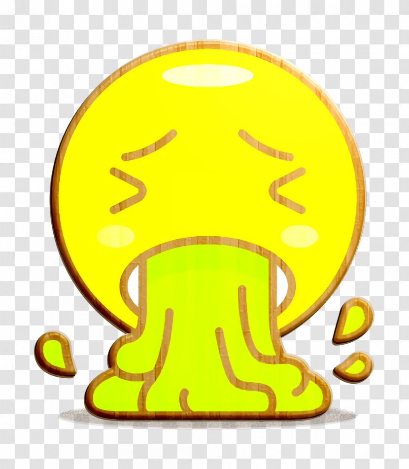 Face Icon Vomiting - Yellow Transparent PNG