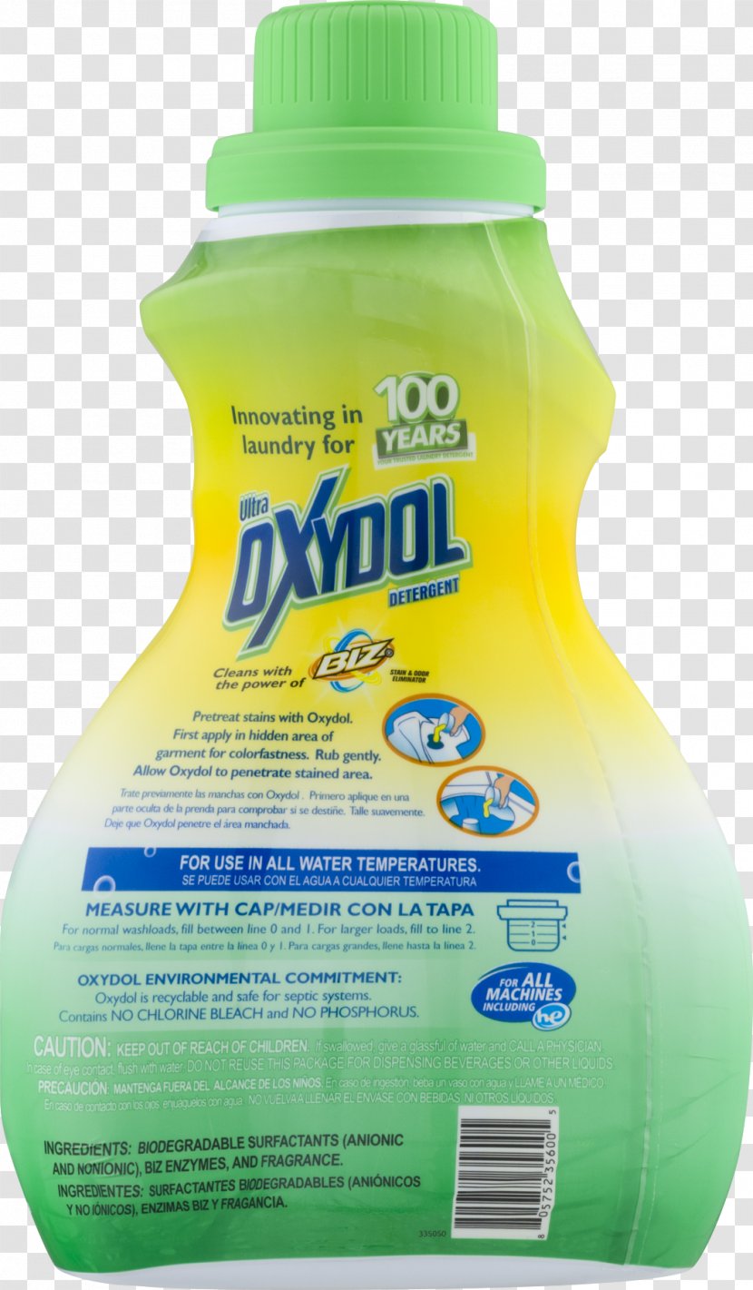 Oxydol Laundry Detergent Liquid - Olfaction - Fluid Ounce Transparent PNG