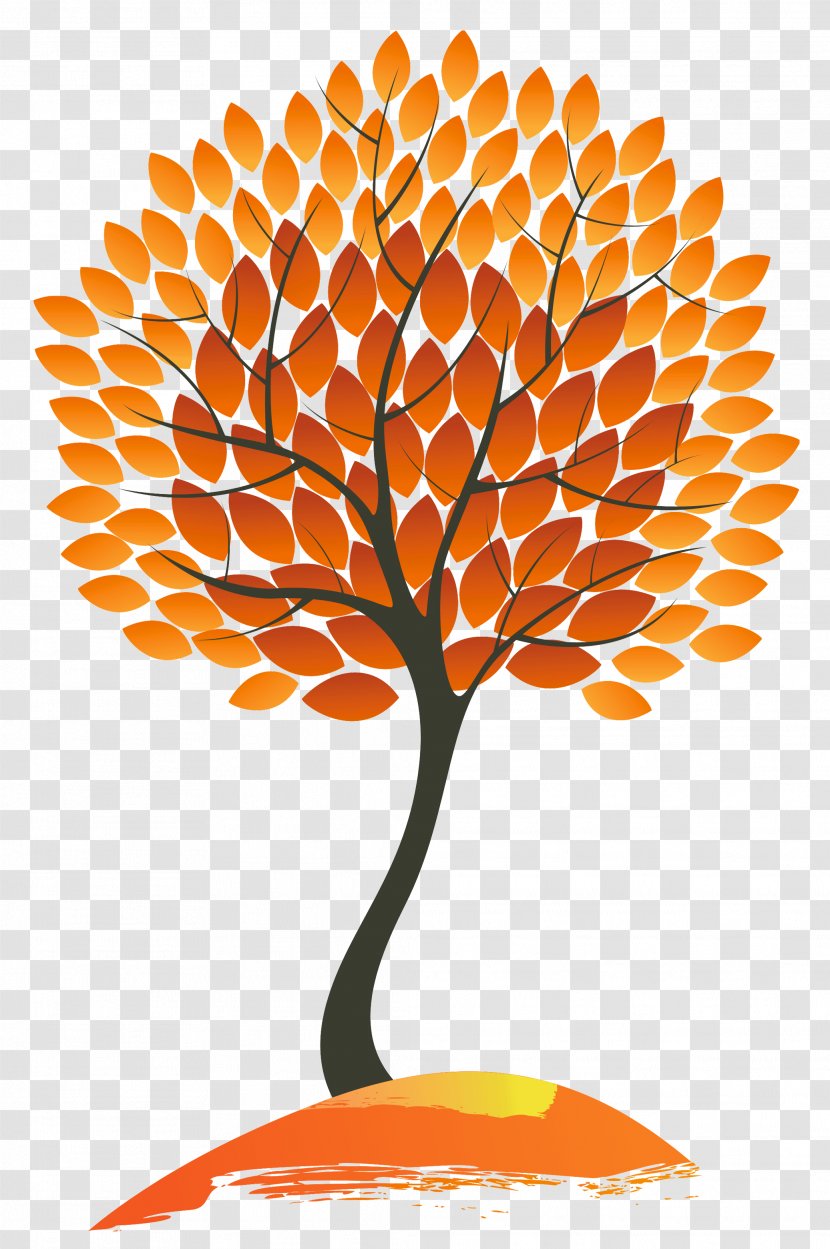 Autumn Leaf Color Tree Clip Art - Orange - Clipart Image Transparent PNG