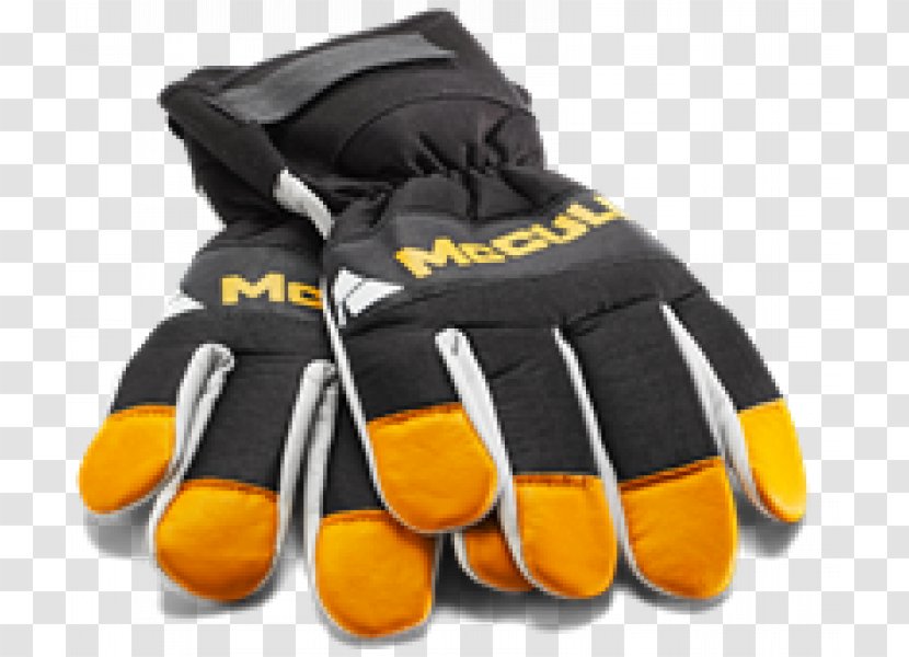 Glove Chainsaw Leather McCulloch Motors Corporation Clothing - Yellow Transparent PNG