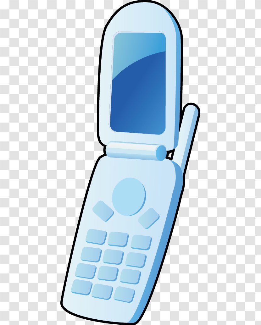 Feature Phone Mobile Flip Clip Art - Vector Transparent PNG