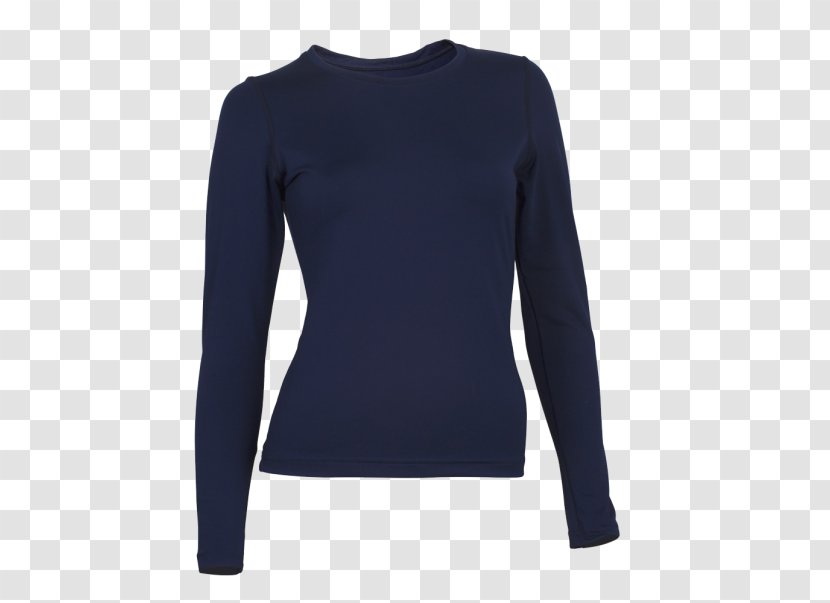 T-shirt Sweater Navy Blue Clothing Top - Long Sleeved T Shirt Transparent PNG