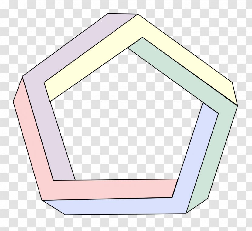 Penrose Triangle Pentagon Polygon Golden Ratio - Physicist Transparent PNG