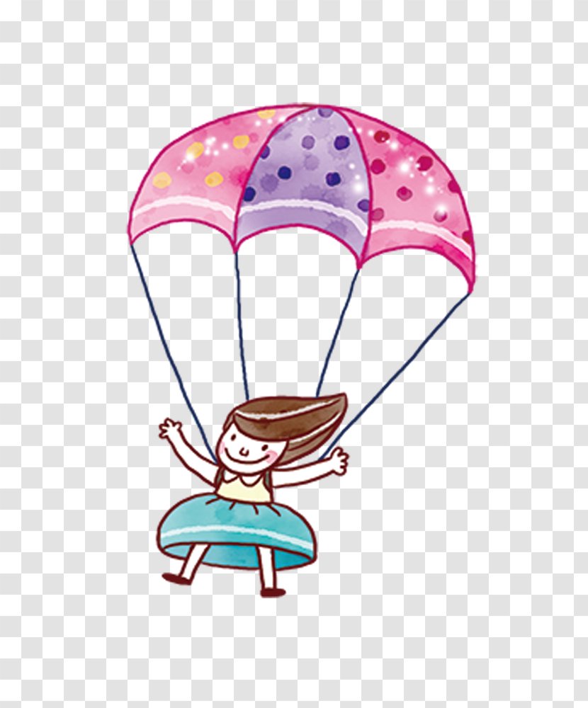 Parachute Parachuting Illustration - Umbrella - Painted Figures Transparent PNG