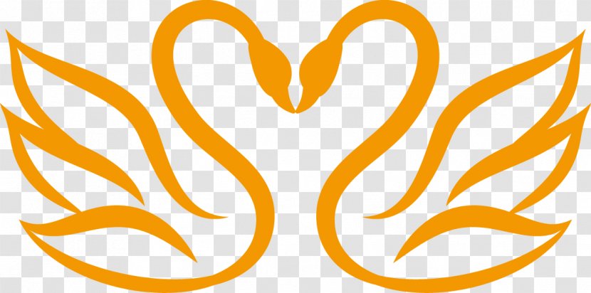 Cygnini Clip Art - Orange - Vector Love Swan Pictures Transparent PNG