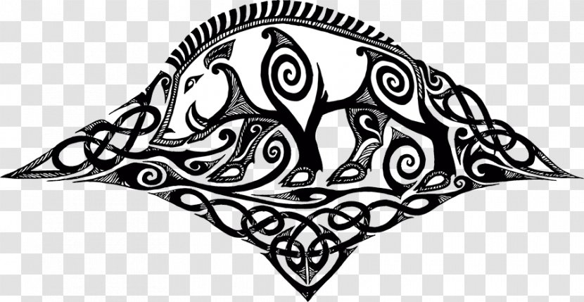 Wild Boar Celtic Knot Tattoo Art Celts - Plant - Drawing Transparent PNG