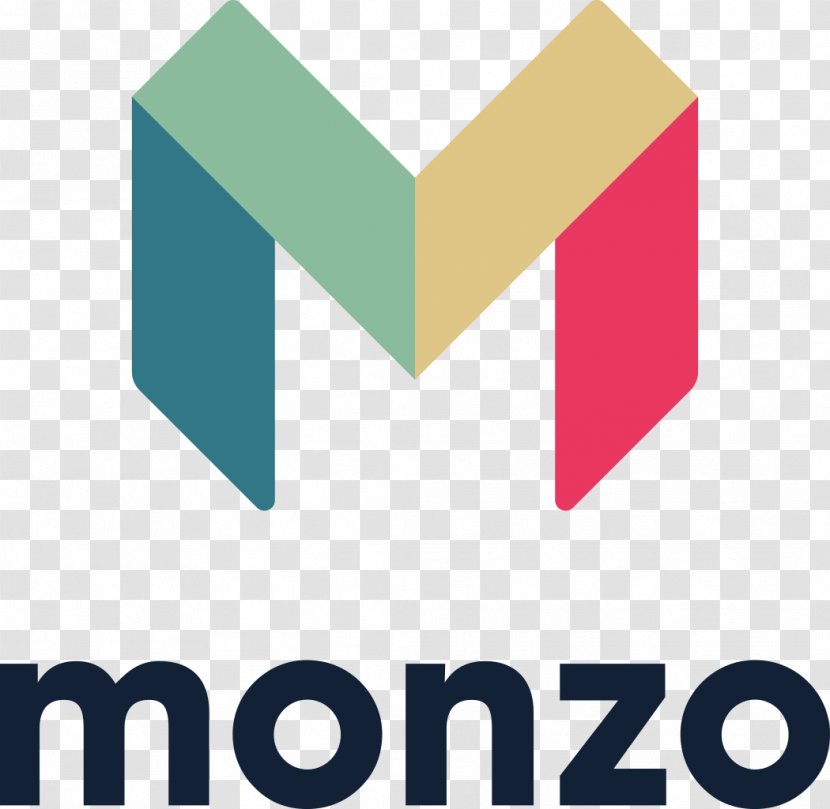 Monzo Challenger Bank Finance Logo - Text Transparent PNG