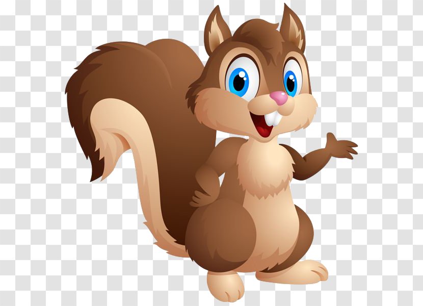 Squirrel Cartoon Chipmunk Clip Art - Cat Like Mammal - Image Transparent PNG