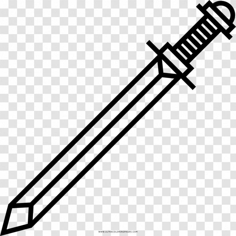 Sword Drawing Coloring Book - Heart - Icon Transparent PNG