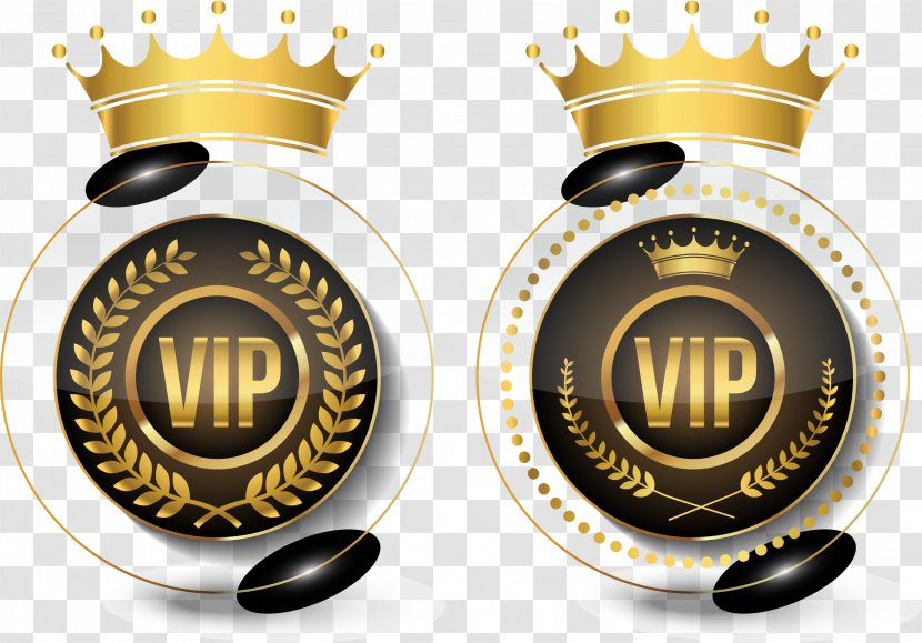 Gold Download Euclidean Vector - Computer Graphics - Crown Distinguished Member Badge Transparent PNG