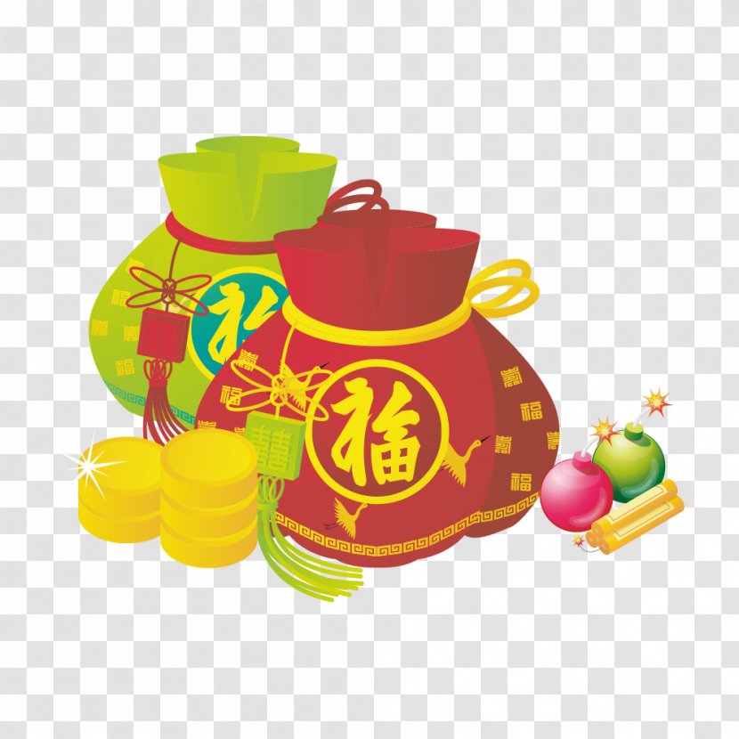 Chinese New Year Fukubukuro Lunar - Purse Transparent PNG