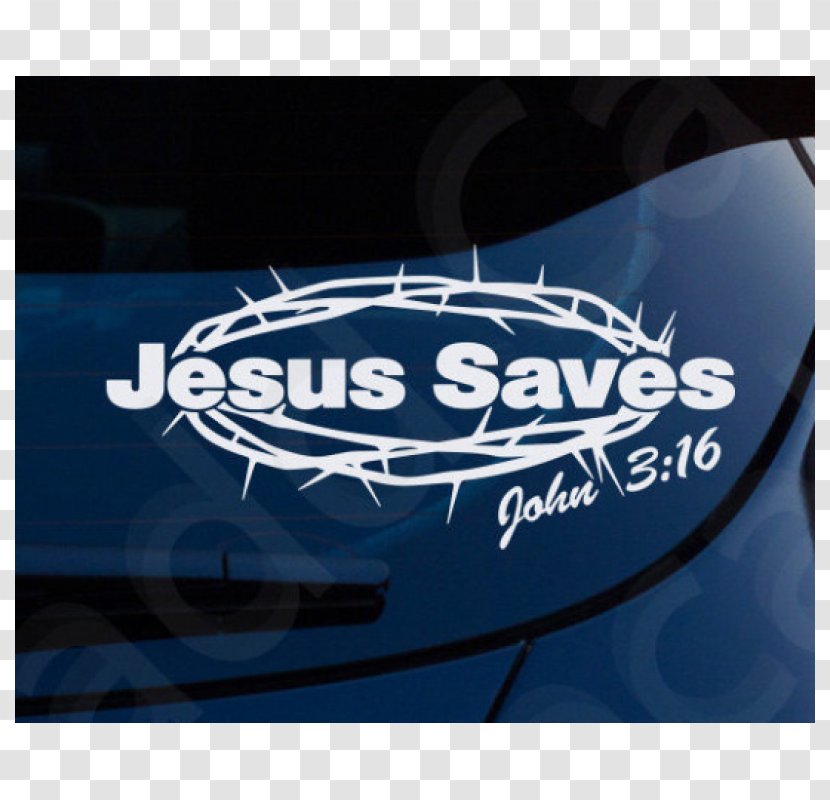 John 3:16 Bumper Sticker Decal Car - Jesus Saves Transparent PNG