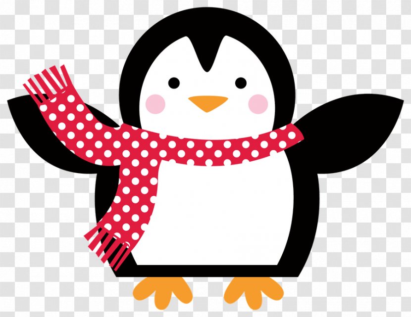 Christmas Penguin Drawing - Polka Dot Cartoon Transparent PNG