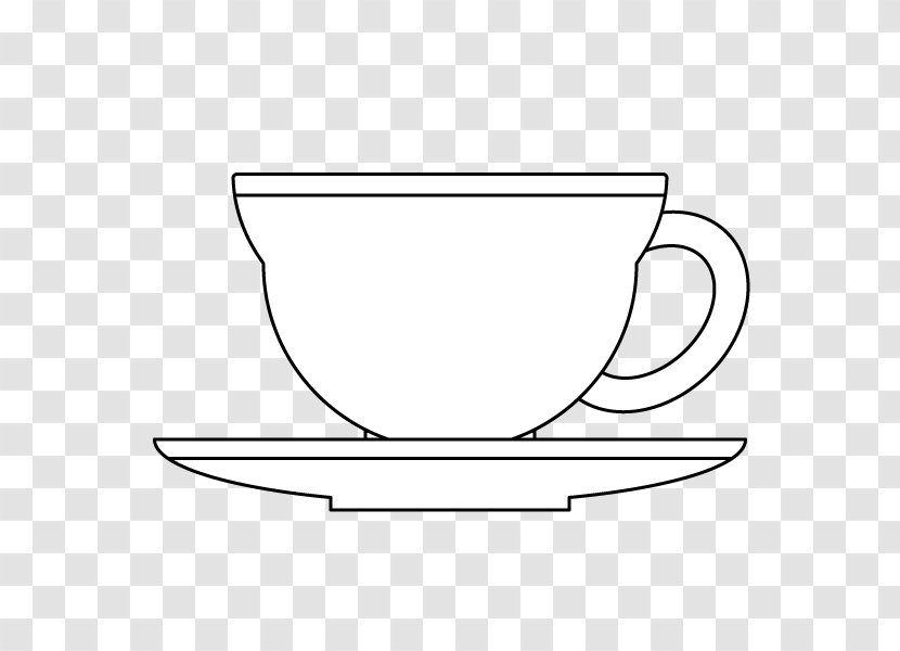 White Line Art Font - Cup - Design Transparent PNG