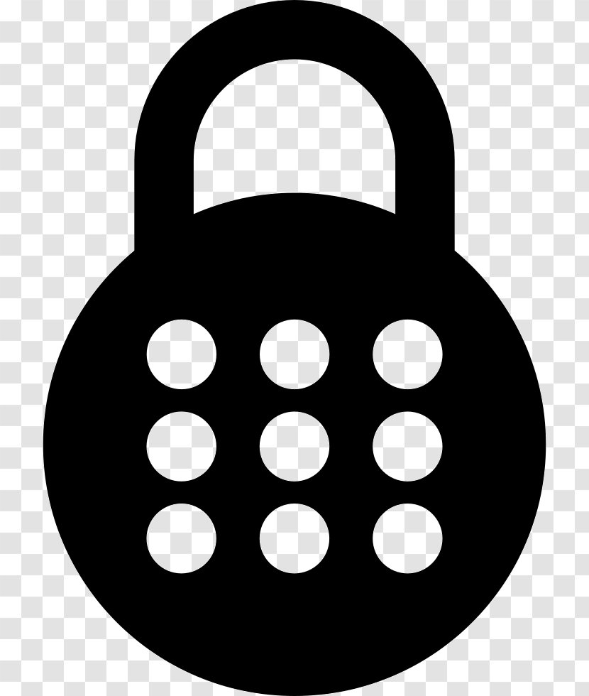 Padlock White Clip Art - Black And Transparent PNG