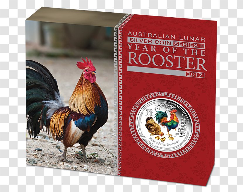 Perth Mint Proof Coinage Rooster Silver Coin - Year Of The Transparent PNG