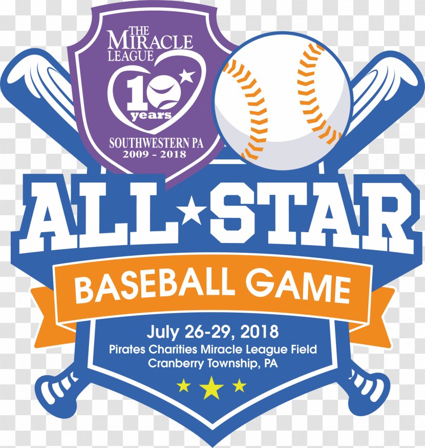 Logo Organization Miracle League Field Major Baseball All-Star Game - Text - Cranberry Splash Transparent PNG
