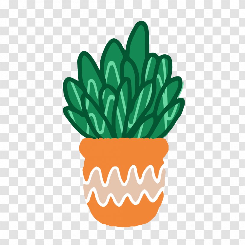 Cactus Garden Succulent Plant Drawing Flowerpot - Grass - Pot Plkant Transparent PNG