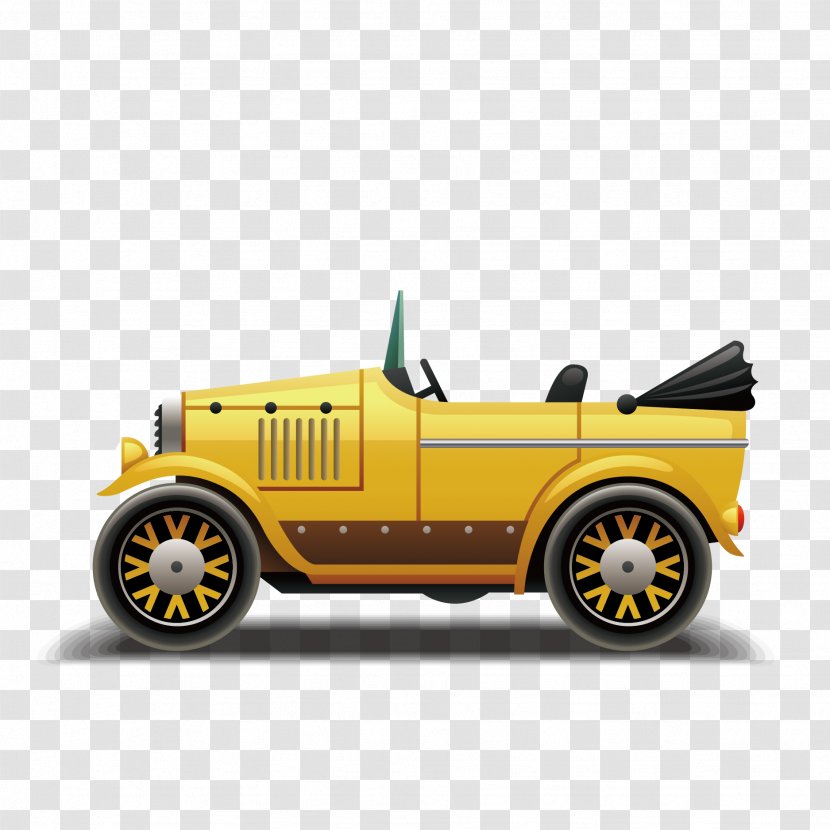 Car Stock Illustration - Product - Vector Yellow Convertible Transparent PNG